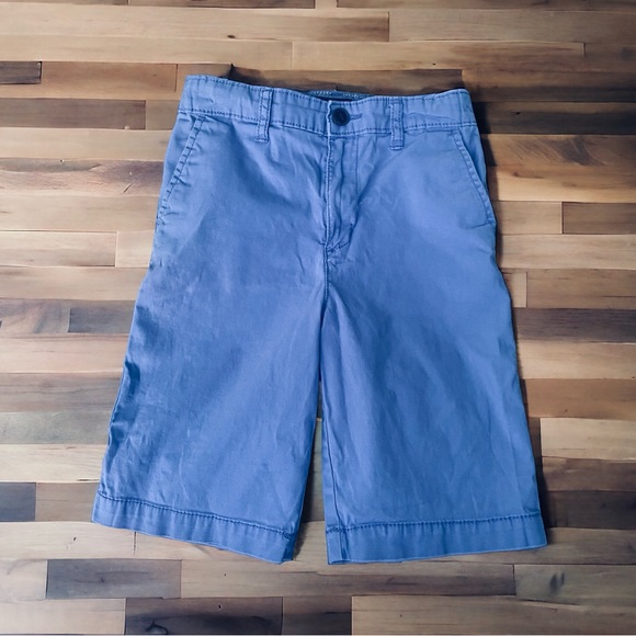 Oshkosh B’gosh Boys Size 10 Adjustable Waist Blue Khaki Summer Shorts - Picture 1 of 7